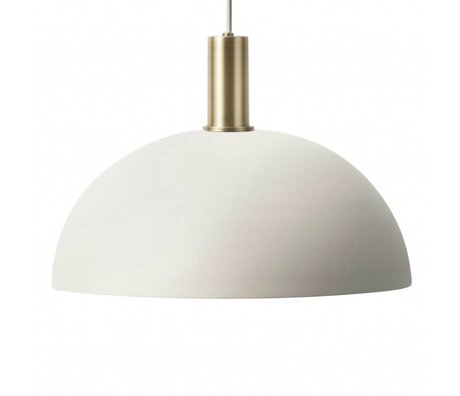 Ferm Living Pendelleuchte Dome Low hellgrau messingfarben goldfarben Metall