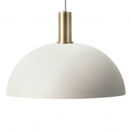 Ferm Living Lampe à suspension Dome Faible gris clair laiton couleur or métal
