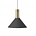 Ferm Living Hanging lamp Cone Low black brass colored gold metal