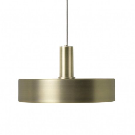 Ferm Living Lampe suspendue Record Faible laiton couleur or métal