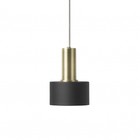 Ferm Living Lampe suspendue Disc Low noir laiton couleur or métal