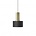 Ferm Living Hanging lamp Disc Low black brass colored gold metal
