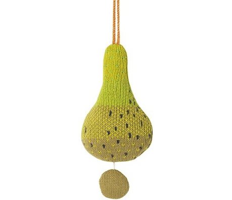 Ferm Living Mobile with music Fruiticana Pear cotton Ø9cm