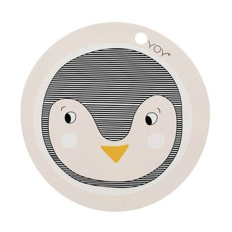 OYOY 39x0,15cm Placemat Penguin silicone rose