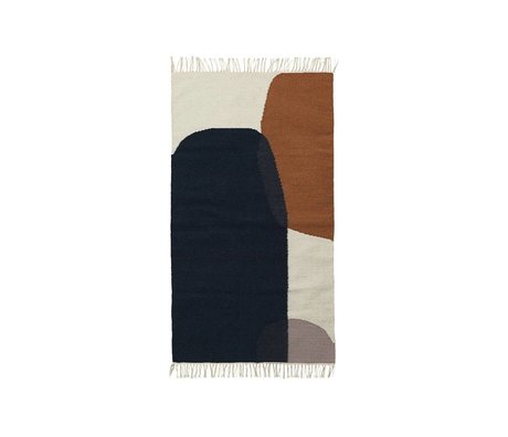 Ferm Living Carpet Merge kilim cotton wool 80x140cm