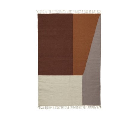 Ferm Living Carpet Borders kilim cotton wool 140x200cm