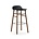 Normann Copenhagen Bar chair shape black brown plastic wood 45x45x87cm