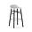 Normann Copenhagen Bar chair shape white black plastic wood 53x45x87cm