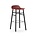 Normann Copenhagen Bar chair shape red black plastic wood 53x45x87cm