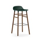 Normann Copenhagen Tabouret forme de bois 45x45x87cm plastique vert brun