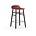 Normann Copenhagen Bar chair shape red black plastic wood 43x42,5x77cm