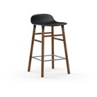 Normann Copenhagen Barstool formular sort brun plast tømmer 43x42,5x77cm