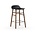 Normann Copenhagen Bar chair shape black brown plastic wood 43x42,5x77cm