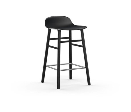 Normann Copenhagen Barstool form sort plast træ 43x42,5x77cm