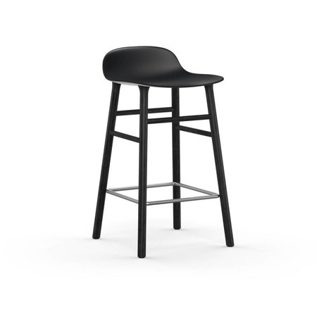 Normann Copenhagen Barstool form sort plast træ 43x42,5x77cm