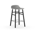 Normann Copenhagen Bar chair shape gray black plastic wood 43x42,5x77cm