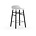 Normann Copenhagen Bar chair shape white black plastic wood 43x42,5x77cm