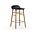 Normann Copenhagen Bar chair shape black brown plastic oak 43x42,5x77cm