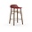 Normann Copenhagen Bar chair shape red brown plastic wood 43x42,5x77cm