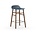 Normann Copenhagen forme Tabouret bleu brun bois plastique 43x42,5x77cm
