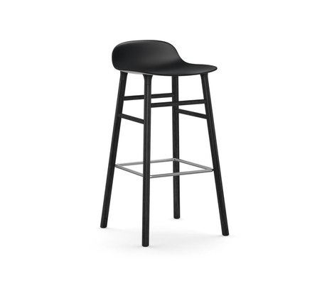 Normann Copenhagen Barstool form tømmer 53x45x87cm sort plast