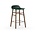 Normann Copenhagen Bar chair shape green brown plastic wood 43x42,5x77cm