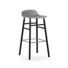 Normann Copenhagen Tabouret former bois plastique noir gris 53x45x87cm