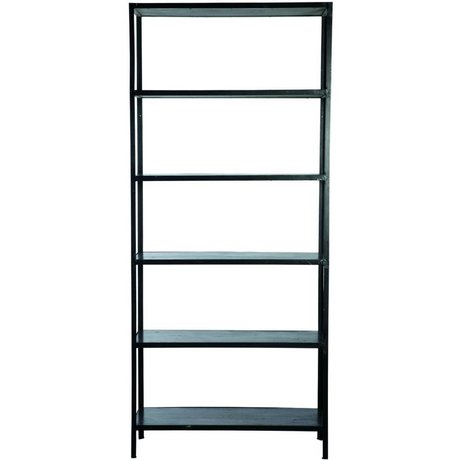 Nicolas Vahé Regalschrank Cubik NO. 4 mit 6 Fächer aus Metall, schwarz, 92x31xh210cm