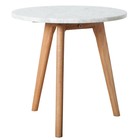 Zuiver milieu de whitestone latérale de marbre, blanc / gris, Ø40x40cm