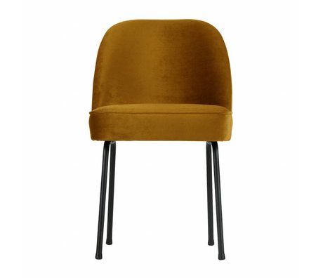 BePureHome Vogue dining chair velvet mustard