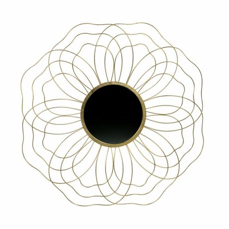 BePureHome Bello specchio in metallo ottone anticato l