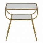 BePureHome Table d'appoint incroyable métal / verre laiton antique