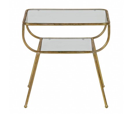 BePureHome Amazing beistteltisch metall/glas antique brass