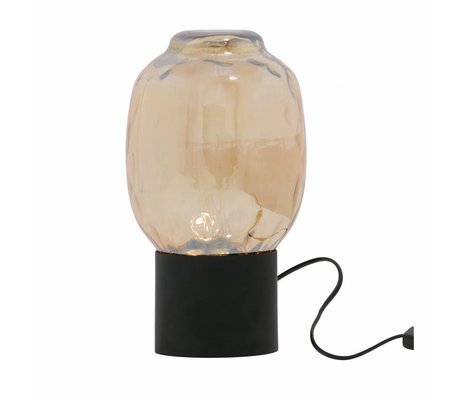 BePureHome Lámpara de mesa burbuja l latón antiguo