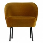 BePureHome Vogue fauteuil velours moutarde