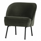 BePureHome Vogue fauteuil velours onyx