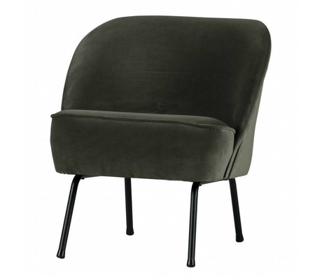 BePureHome Vogue fauteuil velours onyx