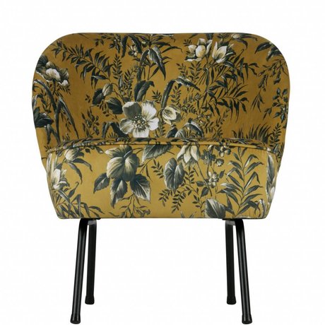 BePureHome Vogue sillón terciopelo mostaza amapola