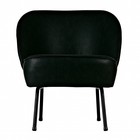 BePureHome Vogue fauteuil velours cuir noir