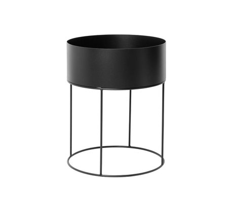 Ferm Living Box for plant around black metal ∅40x50cm