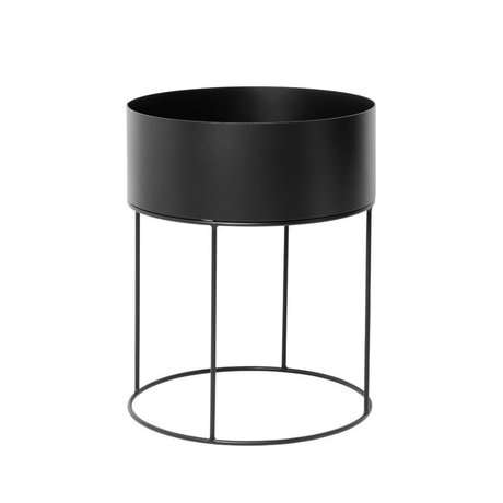 Ferm Living Box for plant around black metal ∅40x50cm