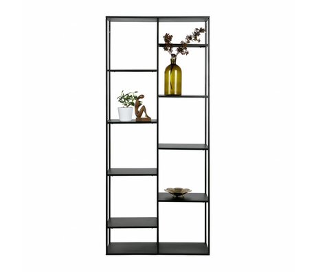 WOOOD Cabinet giugno metallo nero 195x85x35cm