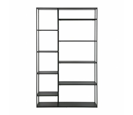 WOOOD Wardrobe Jun black metal 195x120x35cm