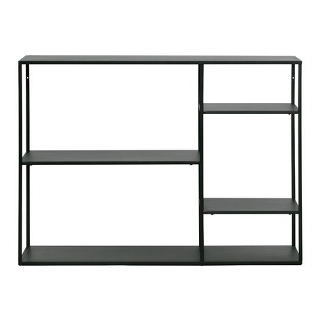 WOOOD Seitentisch Juni schwarz Metall 87,5x120x35cm