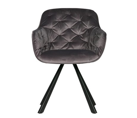 WOOOD Elaine esszimmerstuhl velvet antrazhit