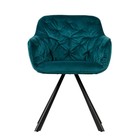 WOOOD Elaine dining chair velvet deep sea