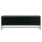 WOOOD Silas tv-möbel eiche gebürstet schwarz