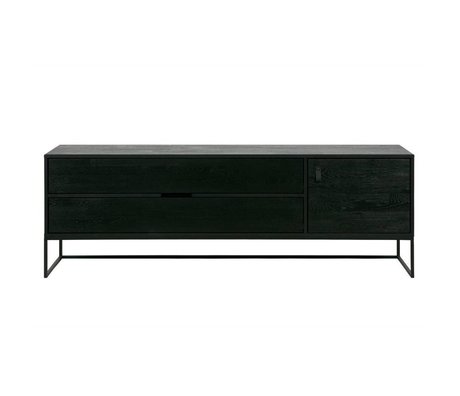 WOOOD Meuble de télévision Silas chêne brossé noir