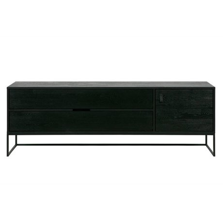 WOOOD Meuble de télévision Silas chêne brossé noir