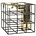 Housedoctor Stearinlys - vaser holder SQ metal, sort / guld, 17,5x17,5cm